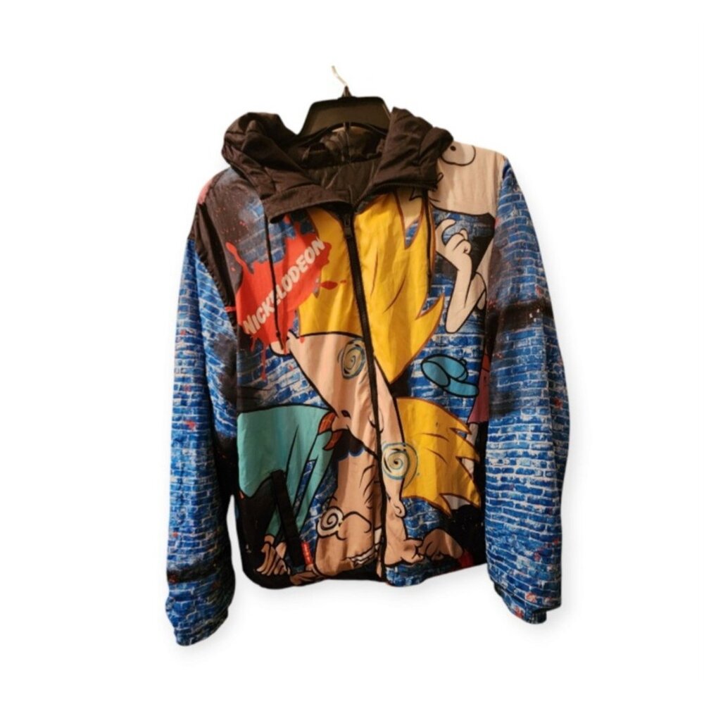 Members Only Nickelodeon Hey Arnold Mens Jacket Large